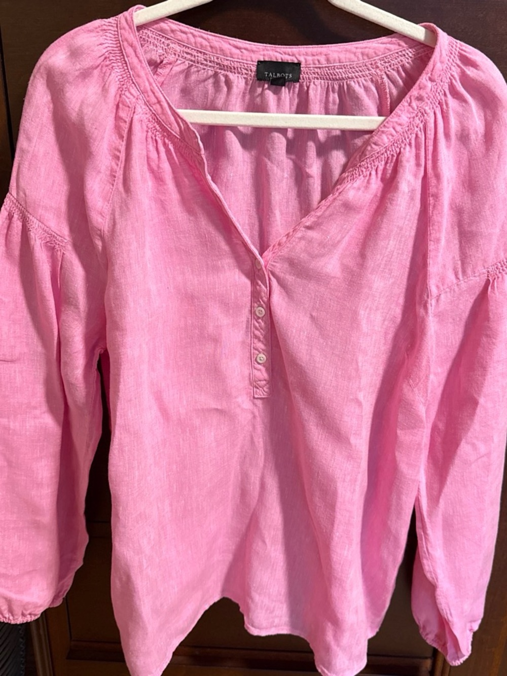 Talbots Pink Peasant Tunic Top